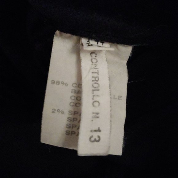 Blumarine Black Velvet Control High Waist Straight skinny Pants 38T - Picture 14 of 15